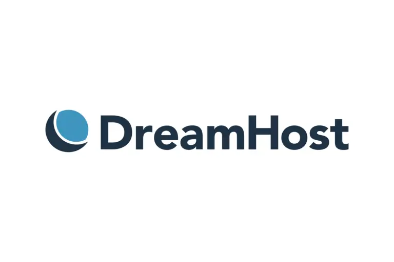 DreamHost logo with a blue crescent icon and company name, a top beginner-friendly web hosting provider in 2025