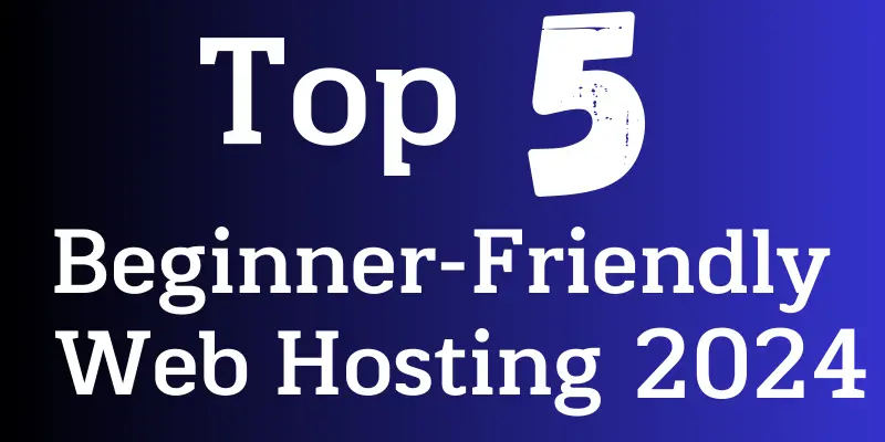 light and dark blue background and it it written top 5 web hosting in 2024