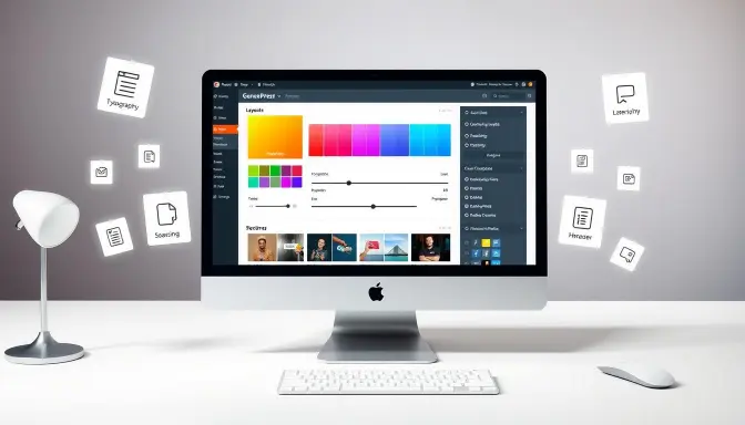 GeneratePress theme customizer interface on a desktop computer